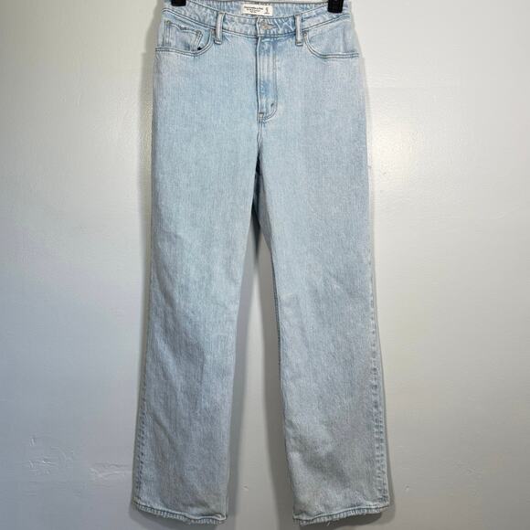 Abercrombie Curve Love 90s Relaxed Jeans 27 Light Wash High Rise Vintage Fit - Picture 2 of 10